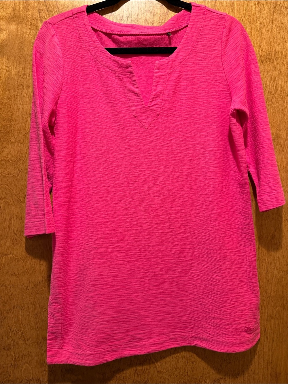 Tommy Bahama Hot Pink 3/4 Sleeve Textured Tunic